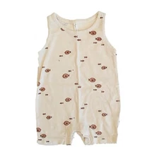 Rylee + Cru Sleeveless One-Piece Fish Print Baby Outfit Size 6-12 Months