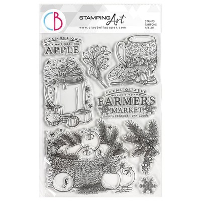 Acrylstempel 15x21 - Ciao Bella - Pick your own Apple