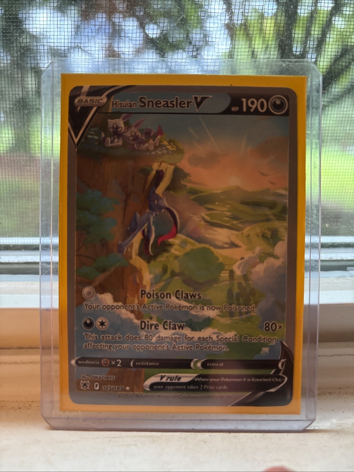 NM Hisuian Sneasler V 175/189 Astral Radiance SWSH10 Holo Rare Pokemon card