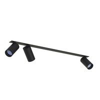 Deckenlampe Einbaustrahler Schwarz 70 Cm Lang 3-Flammig GU10 Metall Verstellbar