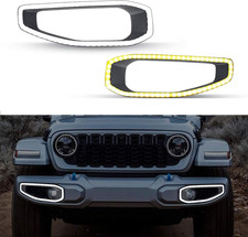 Led Fog Lights Trim Drl For Jeep Wrangler Jl Gladiator Jt 2018-2024
