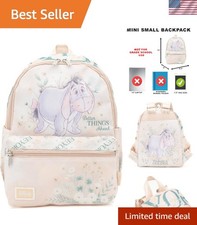 Winnie the Pooh Eeyore Backpack - 13-Inch Nylon Daypack with Multiple Pockets