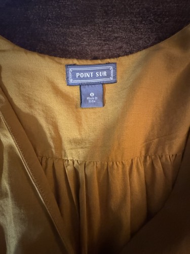 POINT SUR J Crew DRESS Mustard Pom Pom With Pockets Midi NEW Sz 0 Boho Vacation - Picture 7 of 11