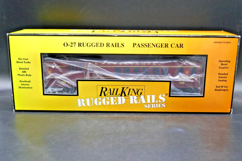 Coche de pasajeros O-27 MTH Rail King rieles resistentes Pennsylvania iluminado con caja 33-6225 | Zustand: Used