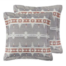 Corrales Unquilted Euro Sham with Flange - Set of 2 - Levtex Home