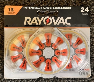 Rayovac 24 Hearing Aid Batteries Orange 1.45v FREE SHIPPING