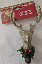Elegance Deer Mount Christmas Tree Ornament/ Christmas Decor/ Hunter Christmas