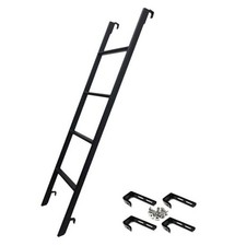 RV Bunk Bed Ladder One-Piece Steel, 50"/55"/60"/66"/72'' Bunk 55 inches Black