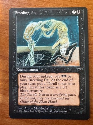 Magic MTG Breeding Pit Fallen Empires Minor Miscut LP!