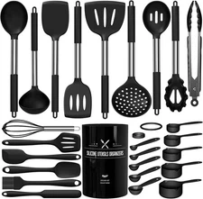 Silicone Kitchen Utensils Set, Umite Chef Large Heat Resistant Cooking Utensil, 