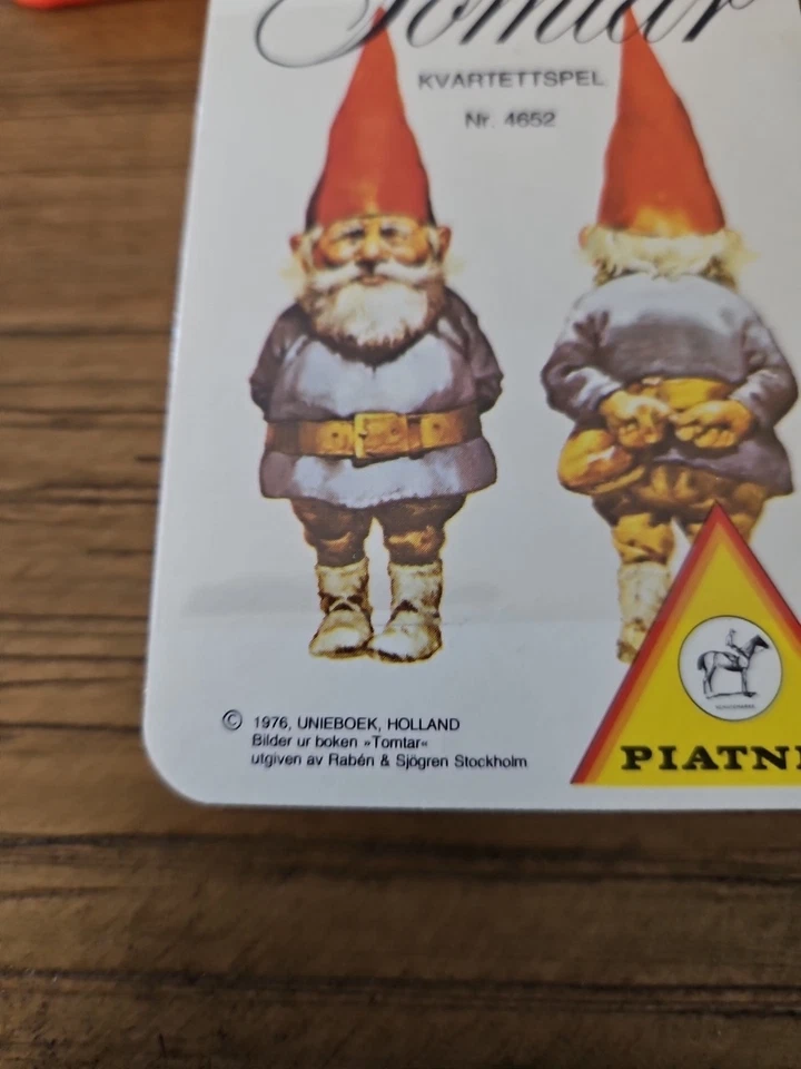 Juego de cartas vintage Tomtar Gnomos Piatnik nuevo en paquete Foto 3 de 4