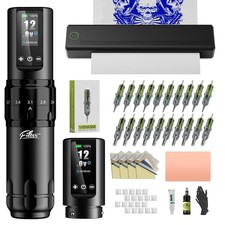 Tattoo Stencil Printer Kit - Complete Tattoo Gun Starter Set for Beginners
