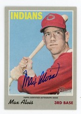 2019 Topps Heritage MAX ALVIS Cleveland Indians AUTO Insert MINT