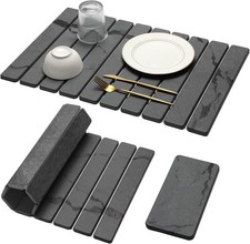 Large Stone Dish Drying Mat Kitchen Counter 2PCS Quick Dry Stone Dishes