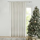 Ivory Pinch Pleat Full Blackout Window Curtain for Bedroom Living Room Luxury...