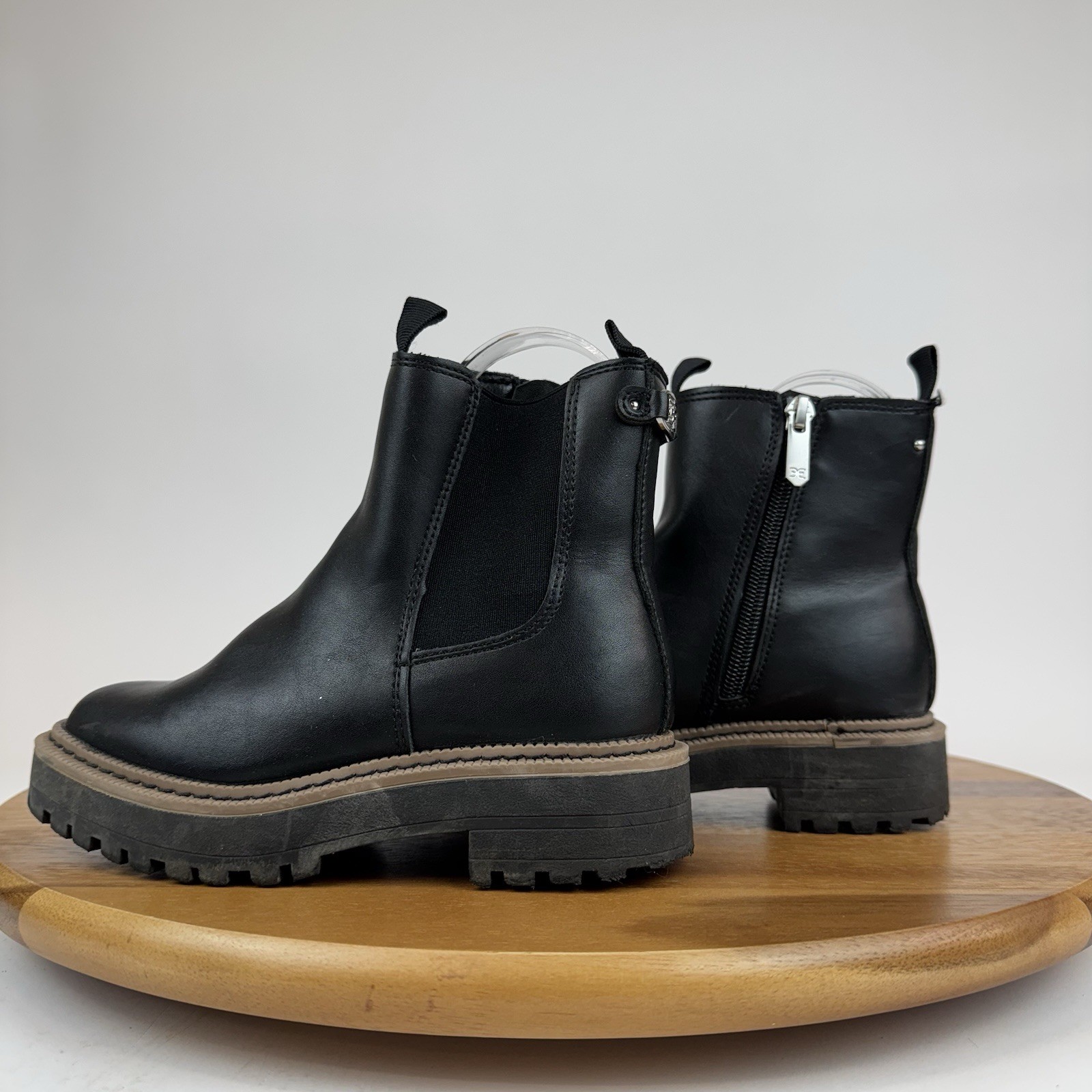 SAOLA Stivali Chelsea Sam Edelman Laguna suola a strappo neri medi taglia 12 C