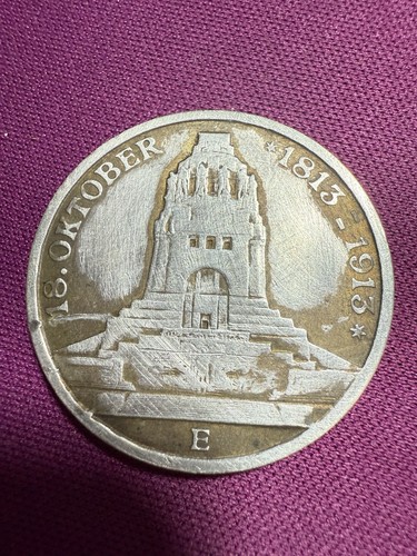 FOREIGN SILVER COIN- Saxony Albertine, 3 Mark, 1913 - P11641