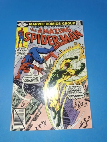 Amazing Spider-Man #193 FN+  - Key Burglar Reveal & Human Fly - Marvel 1979