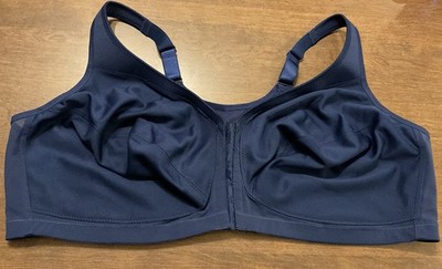 Glamorise Magic Lift Front Closure Posture Back Wireless Bra 1265 Blue 52DD New