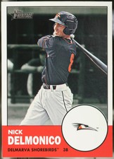 2012 Topps Heritage Minor League #55 Nick Delmonico Baseball NM