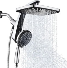 Shower Head Combo High Pressure Rain Shower Head with Handheld Spray Set Chrome
