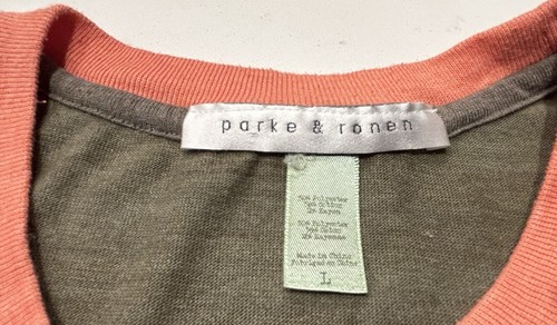 Men’s Parke and Ronen Olive Camo Pattern SS Single Stitch T-Shirt, L - Rayon Tri - Picture 2 of 7