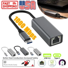USB3.0 C To Ethernet Adapter Rj45 Network LAN Gigabit Laptop 1000mbps Pc/Macbook