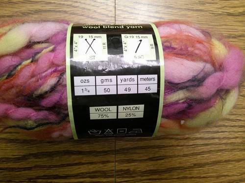 Sensations ThickNThin 75% wool /25% Nylon Pink/Lemon Lot Of 6 Mul 749 - Picture 5 of 6