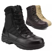 NORTIV 8 Men's Steel Toe Safety Work Boots Anti-Slip Military Tactical Boots