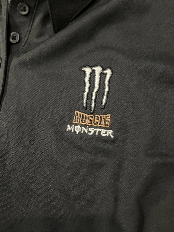 Ladies Large Monster Muscle Milk Polo Gym Workout Promo Rare Energy Drink - Image 2 of 2