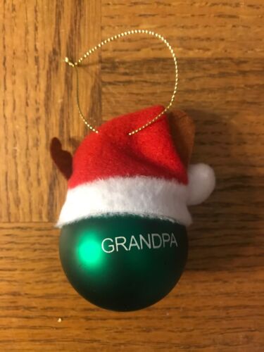 Christmas Grandpa Hanging Ornament Red / Green-Rare-SHIPS N 24 HOURS - Picture 1 of 1