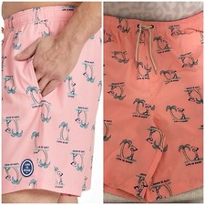 NWT Life is Good Jake Golf Men's Swimming Trunks Size XL Palm Trees Print, Beach