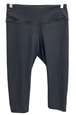 Tesla High Waist Control Top Workout Capri Pants Leggings S Small Black