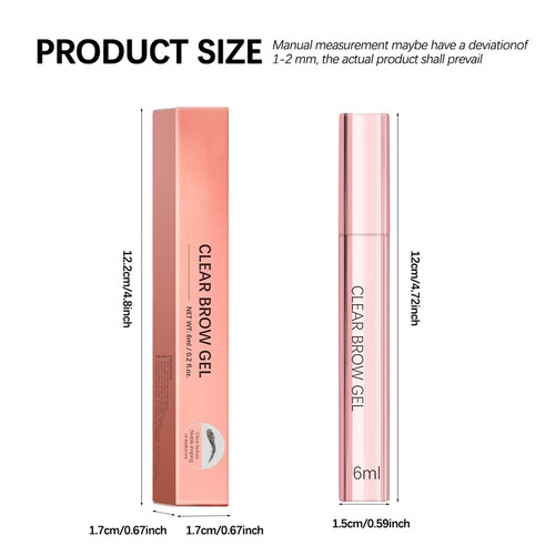 Eyebrow Gel Clear Brow Setting Gel Hold Setting Gel Long Lasting Clear Brow Gel - Foto 3 di 12
