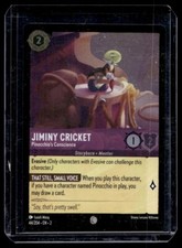 Disney Lorcana Rise of the Floodborn Jiminy Cricket Pinocchio's Conscience Foil