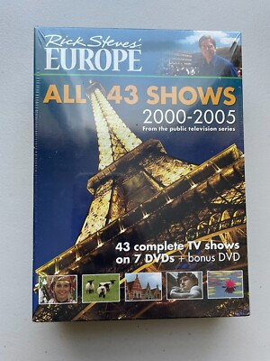 Rick Steves Europe 2000-2005 43 Complete TV Shows 7-DVDs Box Set NEW SEALED