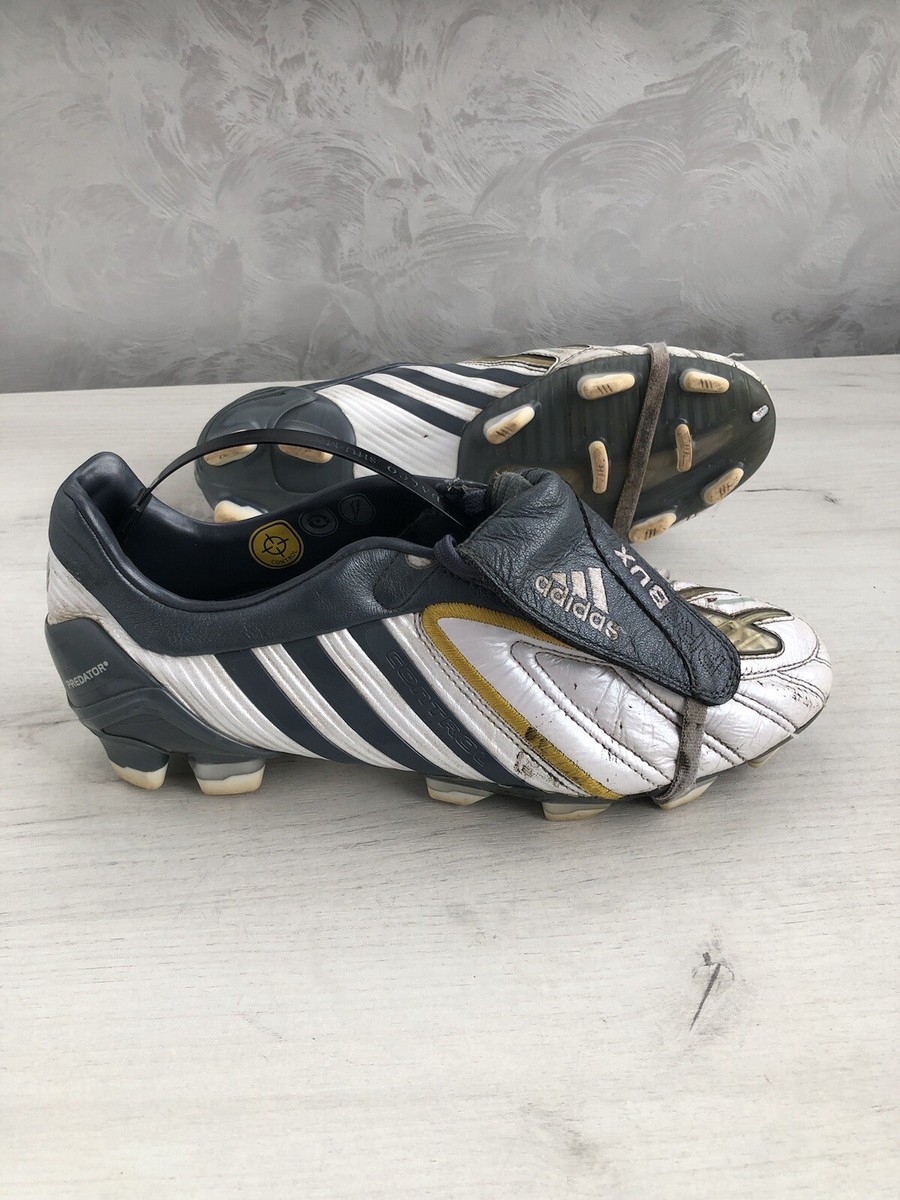 Adidas Predator Powerswere FG White Leather US8 1/2 UK8 EUR42