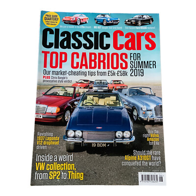 CLASSIC CARS motor motoring magazine. June 19 #551 Top Cabrios. Alpine A310 GT