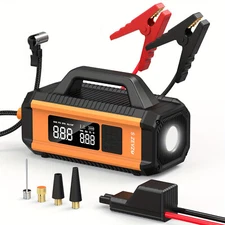 10000 Car Jump Starter With Air Compressor,  Portable Battery Charger Power Bank