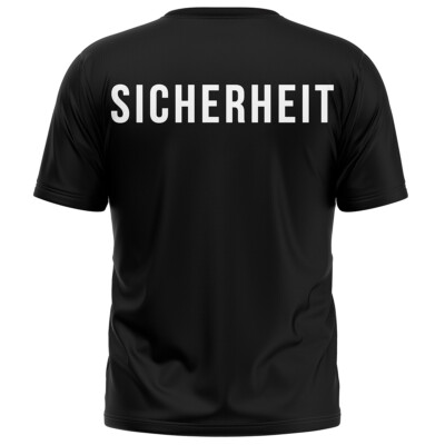 Sicherheit Herren Shirt Rundhals kurzarm Schwarz F-0059   Dein Profi-Look 