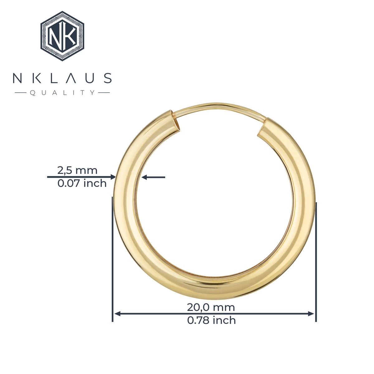 PAAR 585 Gelb Gold Creolen Ohrringe Ohrschmuck Rund Goldohrringe