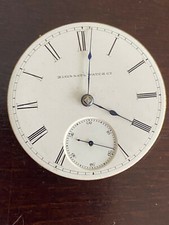 VINTAGE 18S ELGIN POCKET WATCH MOVEMENT,GR.13, GOOD BALANCE,MAIN SLIPS,YEAR 1885