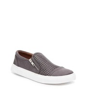 REPORT Alexa Womens Dark Gray Preforated Comfort Slip On Loafer Sneakers Size 9