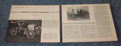 1899 Panhard et Levassor Vintage Info Article ''Restoration of Peppermint Patty''