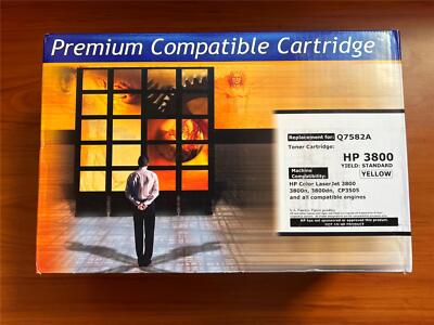 Premium Compatible Cartridge for Q7582A for HP 3800 Yellow Q7582A-PN