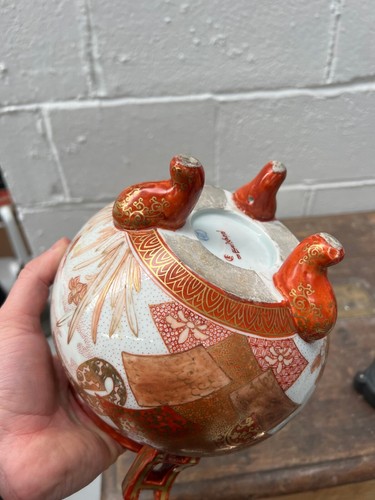 ANTICO BRUCIATORE/CENSIERE IN PORCELLANA GIAPPONESE KUTANI - Foto 14 di 16