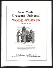1923 Crescent Machine Co Universal Wood Worker 101 / 112 Brochure Catalog 23pp
