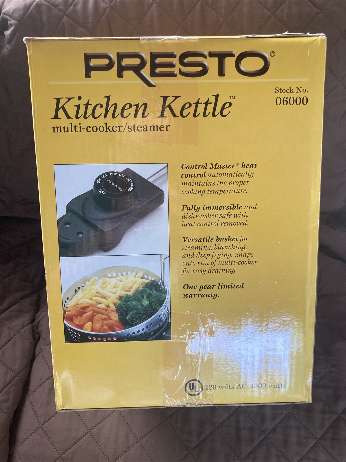 Presto Kitchen Kettle MultiCooker Steamer 6 Quart Heat Control 06000 New In Box 75741060002 eBay