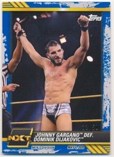JOHNNY GARGANO DEF DOMINIK DIJAKOVIC 2021 TOPPS BLUE #20 WWE SP #22/50 MINT