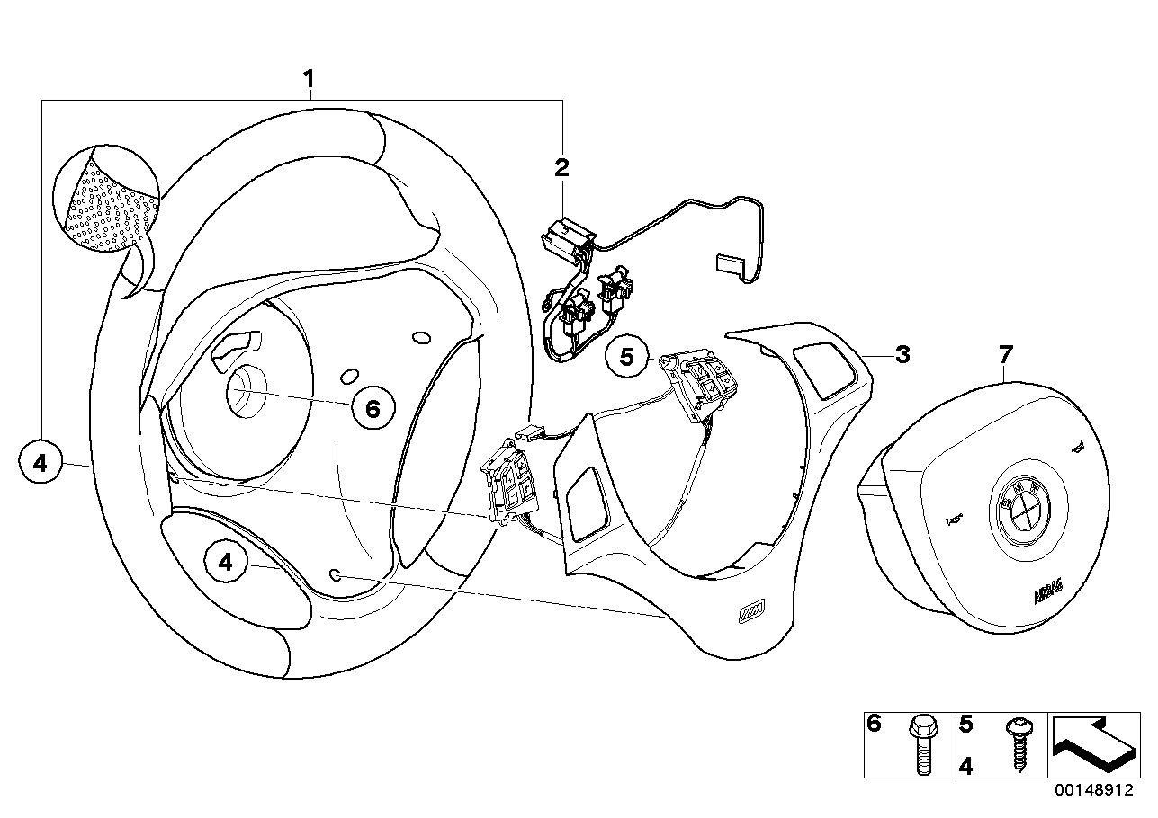 BMW GENUINE E81/82/87/88 E90/91/92/93 M SPORT STEERING WHEEL TRIM COVER